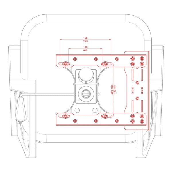 Virpil VPC Chair Mount - Collective Base Adapter mount diagram