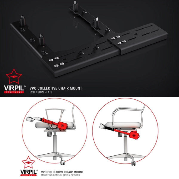 Virpil VPC Chair Mount - Collective Base Adapter with diagrams