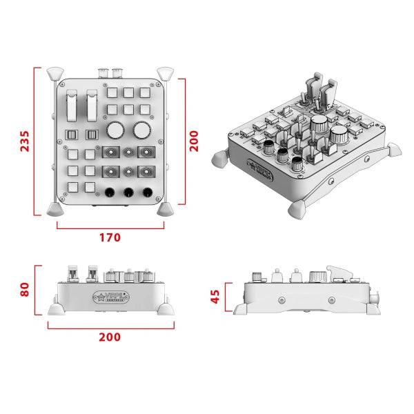 Virpil VPC Universal Control Panel - #1 for flight simulation at Player1 Sim Gear Australia dimensions