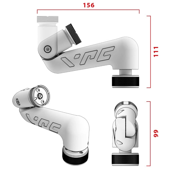VIRPIL VPC Flightstick Z-Extension — technical diagram showing Z-profile and adjustable angle