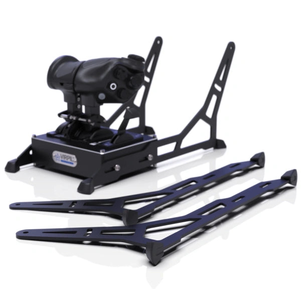 VIRPIL VPC Universal Angled Control Panel Mount — bracket with control panel attached, angled view