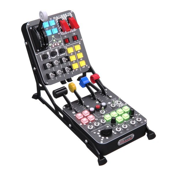 VIRPIL VPC Universal Angled Control Panel Mount — installed on CDT-VMAX throttle with Universal Control Panel