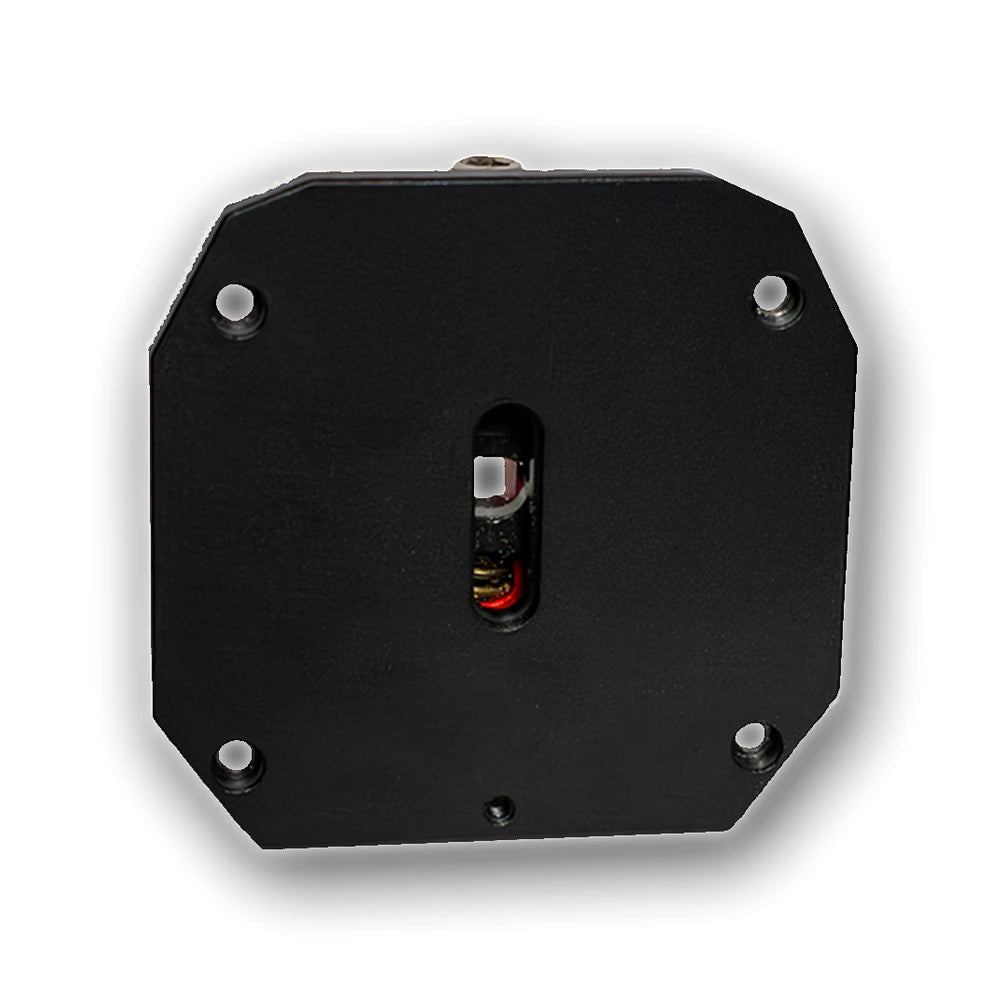 VNM dual-mode shifter, base view — USB connector and mounting bolt pattern