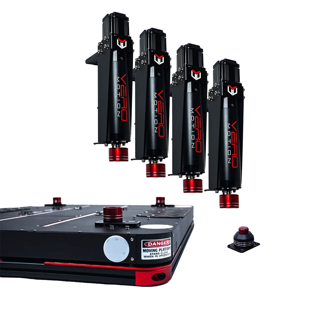 Vero Motion Legend GT Motion Simulator Package on Player1 Sim Gear Australia clode up of actuators and base