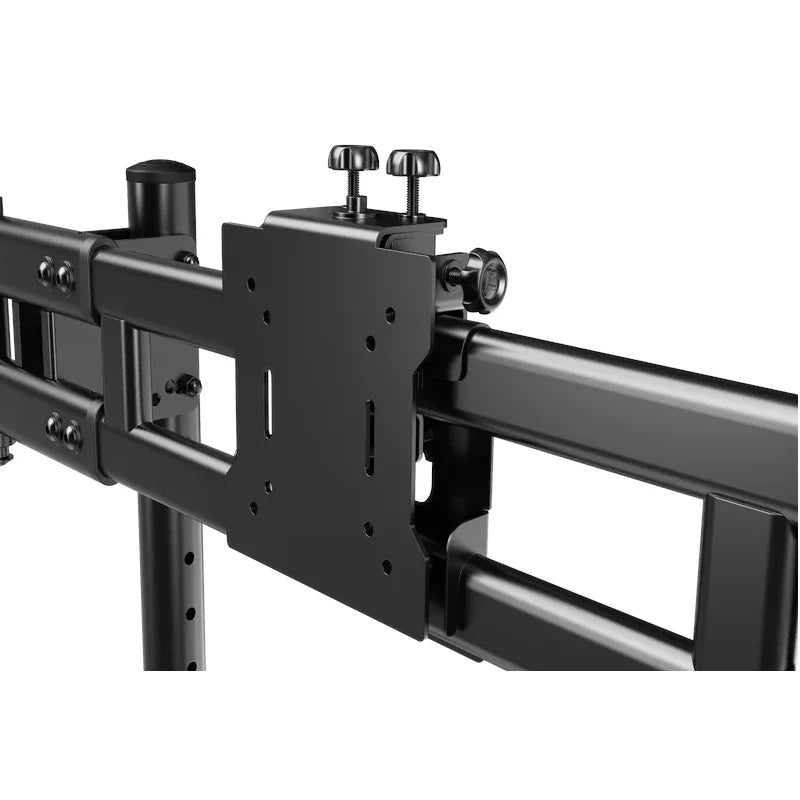 Variable Adjustment Vesa Adapter Kit for Monitors, fitted to a monitor stand crossbar with the VESA holes facing forward