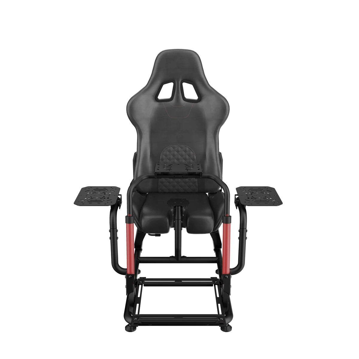 Playmax Flight Simulation Chair and Stand, head-on view showing the twin side control plates