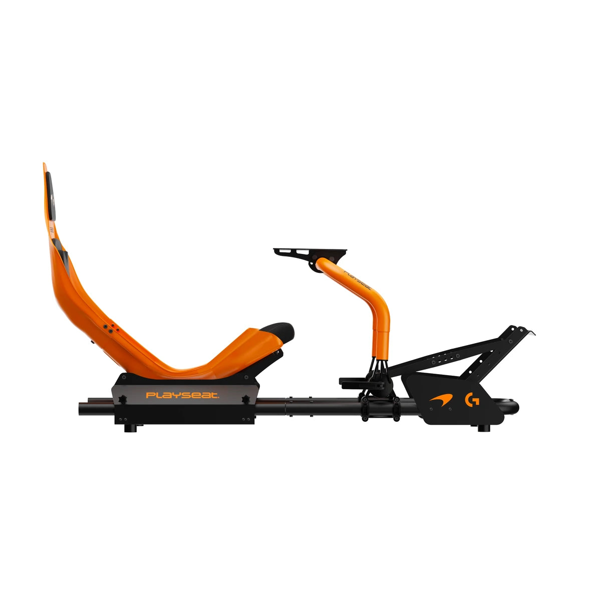 Playseat Formula Instinct McLaren Racing Edition, left side profile showing the low F1-style seating position