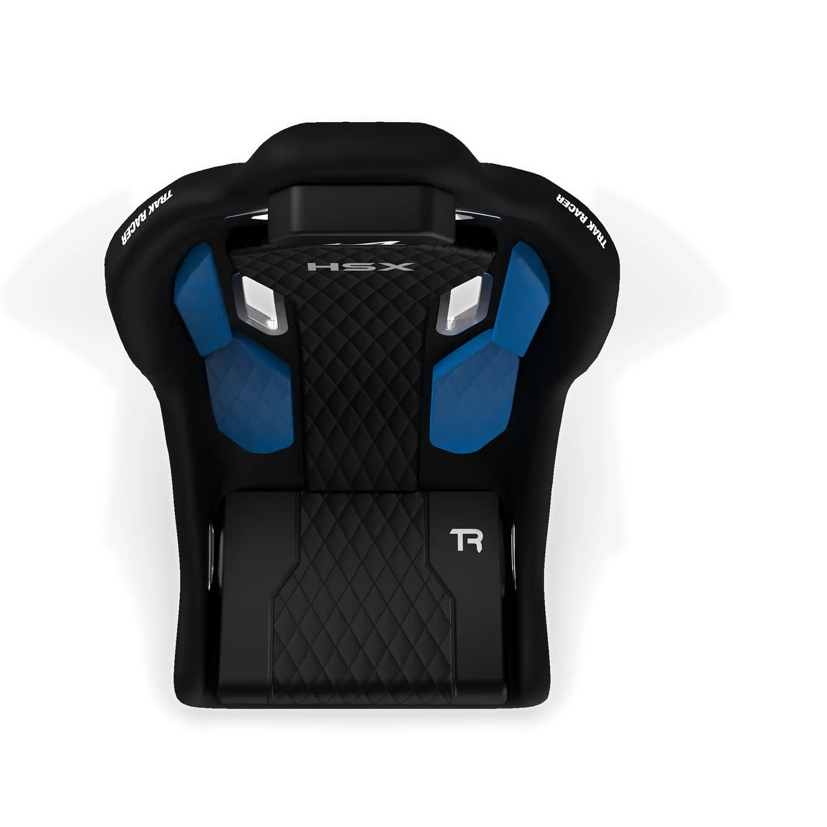 Trak Racer HSX Hybrid Formula Pro seat, BWT Alpine F1 Edition, top-down view of the diamond-quilted cushions
