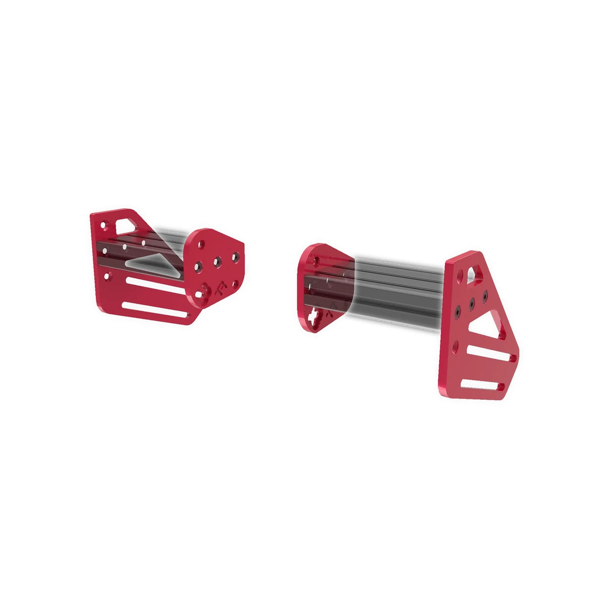 Trak Racer TR-One V3 2-way side plates fitted to a 120x40mm aluminium extrusion, extrusion not included