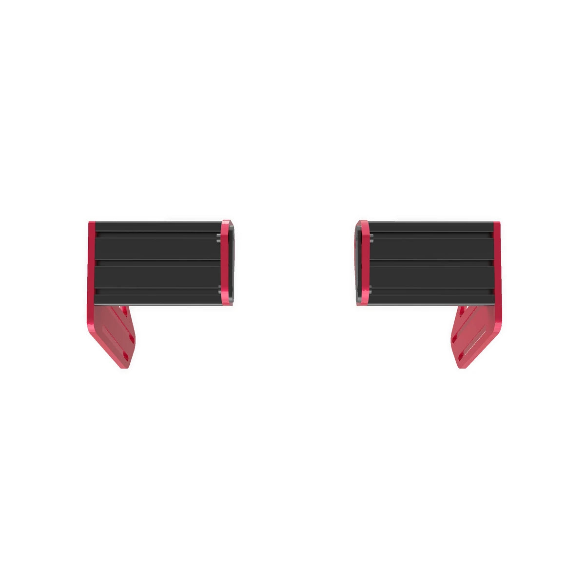 Trak Racer TR-One V3 Fanatec wheel mount kit, front-on view — CNC-cut mounting plate and slotted adjustment