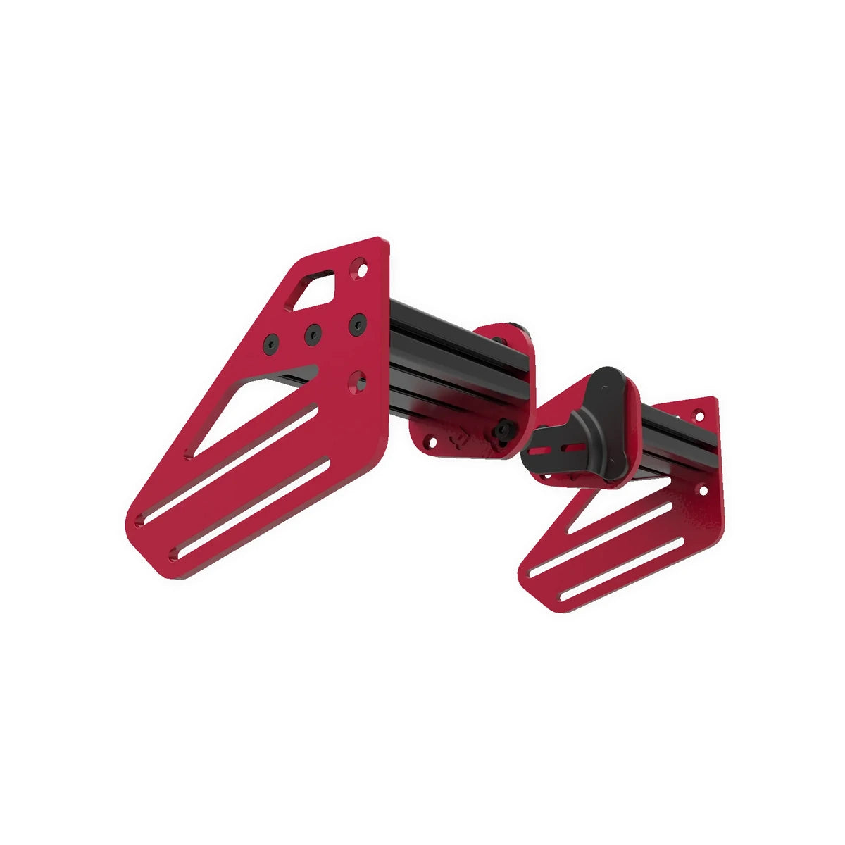 Trak Racer TR-One V3 Simagic EVO side mount kit, angled view — 2-way side-mount brackets for direct drive