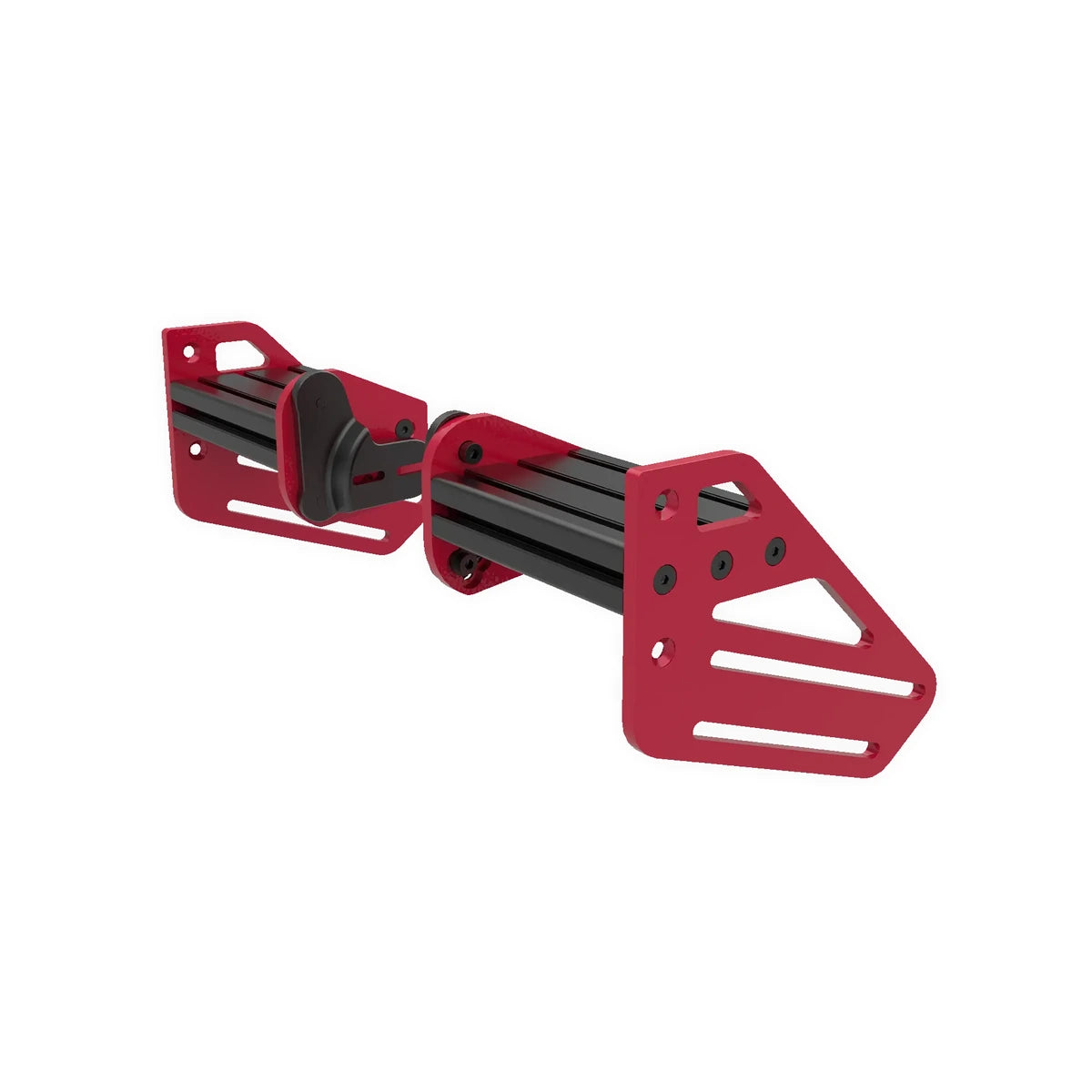 Trak Racer TR-One V3 Simagic EVO side mount kit, full kit view — brackets and 120x40mm extrusion channel