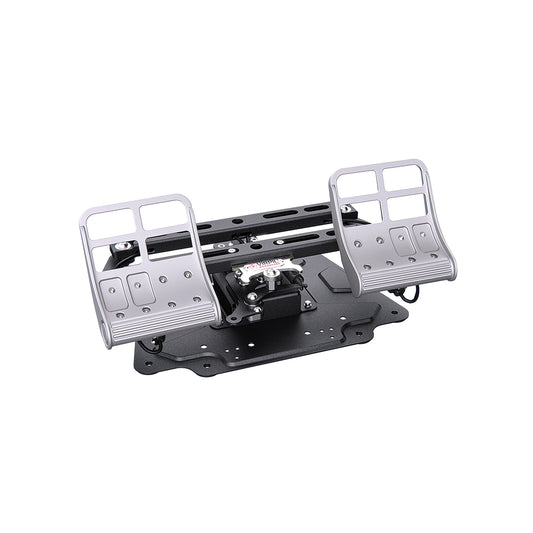 VIRPIL R1-FALCON footplates fitted to the VPC R1 rudder pedal assembly on its floor plate