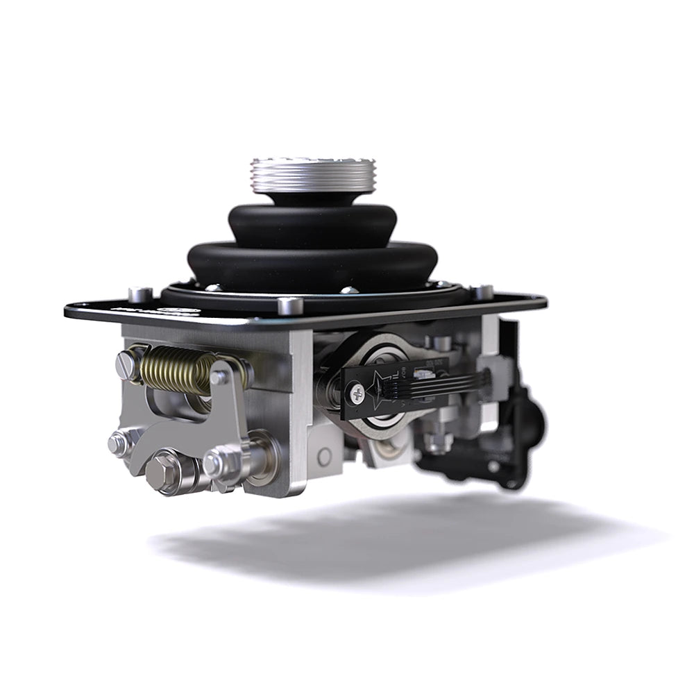 VIRPIL WarBRD-D base gimbal mechanism out of its housing, front view of the spring and cam assembly