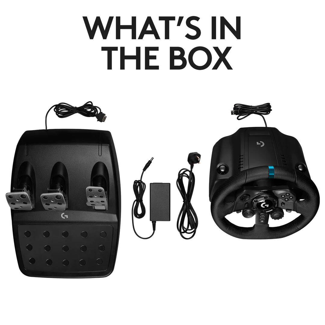 Logitech G923 TRUEFORCE Racing Wheel and Pedals for PlayStation (PS5/4/3) & PC, Wheel & Pedals, Logitech, Logitech, PC, PlayStation, Racing Gear, Wheel, Wheel + Pedals Combo, Player1 Sim Gear, ,  Racing and Flight Sim Gear